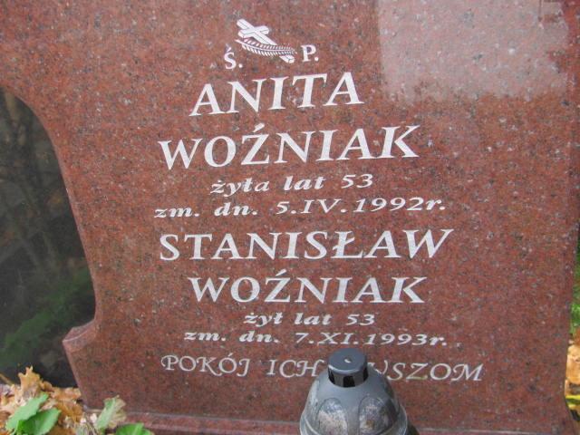 Anita Woźniak Cegłów - Grobonet - Wyszukiwarka osób pochowanych