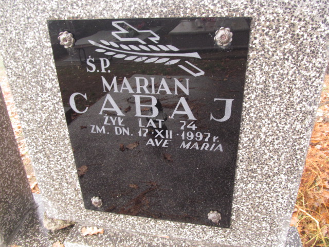 Marian Cabaj Cegłów - Grobonet - Wyszukiwarka osób pochowanych